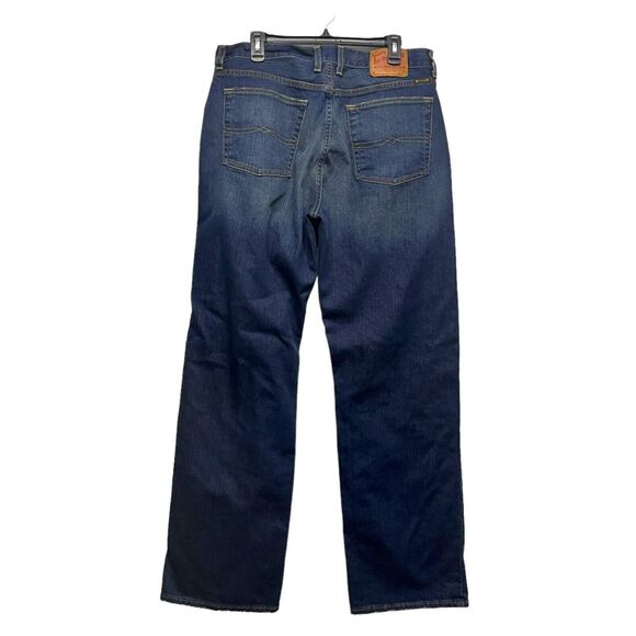 Lucky Brand Jeans Mens 36x33 Blue Straight‎ Leg Medium Wash Zip Fly Blue Denim - Picture 1 of 12